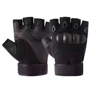 PAKNADA Touch Screen Tactical Gloves Black Half Finger Outdoor Riding Hiking